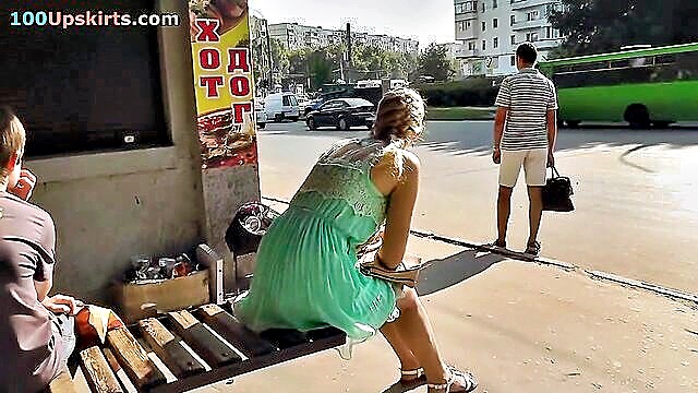 Red Hot - charming russian beauty flaunts her assets in public percy92