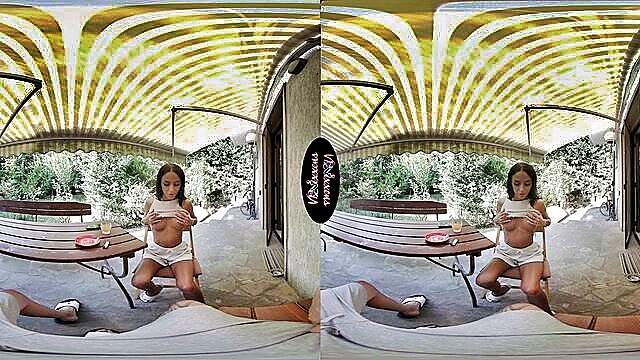 old tits, ayana, home - experience a petite brunettes homemade pleasure in 4k vr