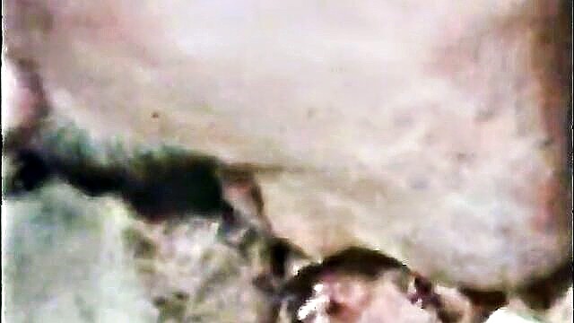 blowjob, hairy, skinny - sexy brunette gets hardcore blowjob and pussy pounding in 70s-80s scene