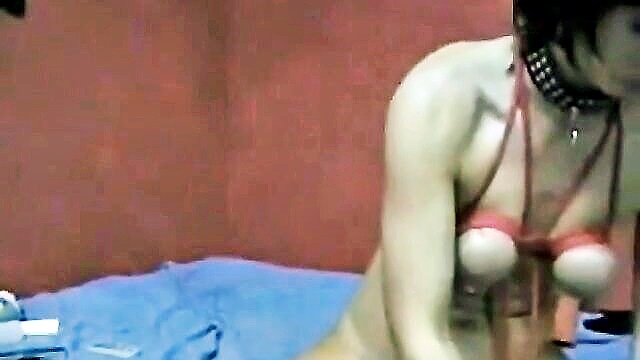 free xxx self bondage video featuring tit play and age play : mimitanka