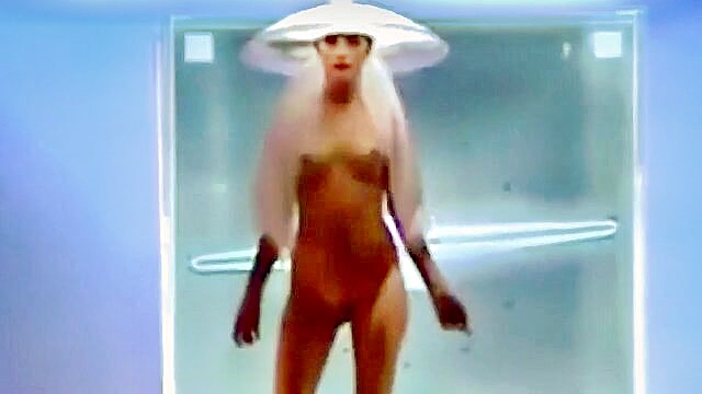seductive model in weird hat reveals huge tits at fashion show : alvina_parker