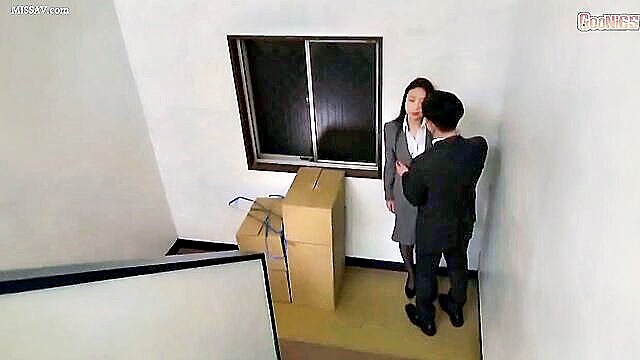 sex job, office sex, cumshot - sensual office seduction for a promotion in japan