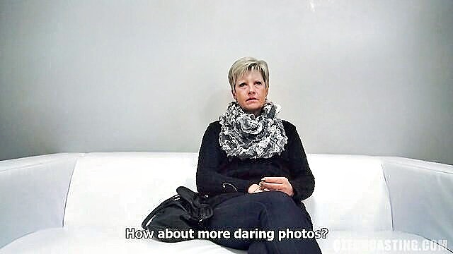 milf sucks, sucks cock, milf casting - mature blonde sucks and takes cock at the casting on hd proncom